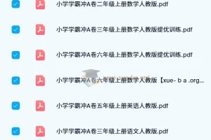 小学学霸冲A卷（2 – 6年级语数英）