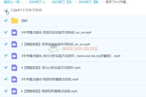 陈潭飞初三中考化学2024 A+春季班（下部分）