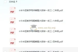斗半匠小学数学1-6年级母题大招资料