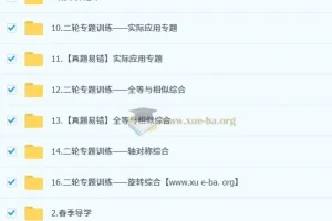 魏爽初三数学中考培训班（春上·苏科版·A+）
