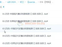 2024中考历史复习冲刺课程