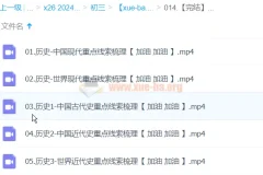 2024中考历史复习冲刺课程