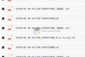 1 – 9年级全册华东师大版学科一课一练学习资料