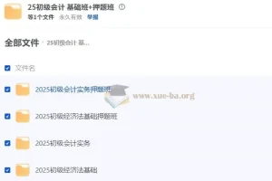 2025初级会计基础班与押题班课程