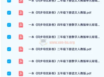 一本小学同步培优新卷（人教版下册）