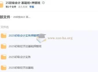 2025初级会计基础班与押题班课程