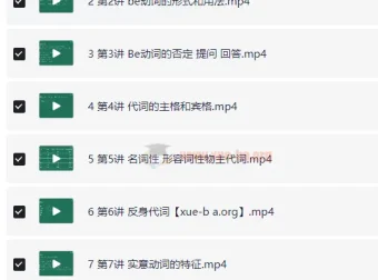 零基础英语语法课程（全集50讲）
