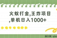火蚁卡打金项目：单机多窗口，日收益可观