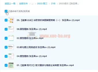 2023高考语文张亚柔a+一轮复习课程（含暑假班、秋季班）