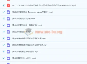 初一历史春季课程（都运欢）