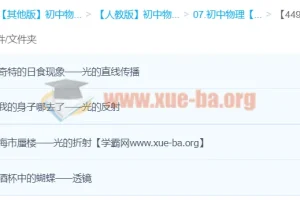 初中物理应用物理竞赛课堂：光现象