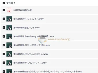 韩语初中级语法60课时课程