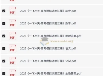 《一飞冲天：2025版高考全九科模拟试题汇编》