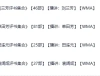 《评书四大天王合集》：单田芳、袁阔成、刘兰芳、田连元经典评书大集合