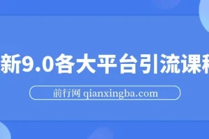 各大平台引流课程（小红书、快手、抖音、闲鱼、头条、B站）