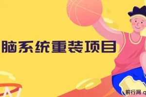 电脑系统重装项目课程：傻瓜式操作，0成本副业轻松上手