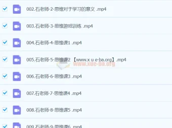 石明鑫老师天才养成学习方法课程