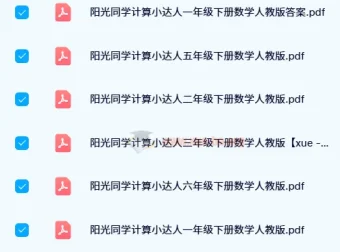 【2024春】阳光同学计算小达人小学数学资料