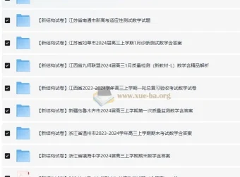 2024届“九省联考模式”19题新结构数学试卷33套