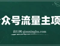 公众号流量主项目：从入门到精通，开启收益之路