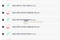 2025年小学英语3 – 6年级下册PEP必刷题期末综合复习卷