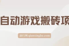 全自动游戏搬砖项目：日入可观，可矩阵操作