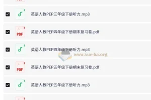 2025年小学英语3 – 6年级下册PEP必刷题期末综合复习卷