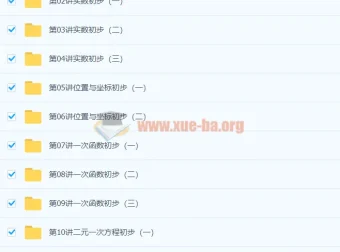 初二数学年卡尖子班（全国北师版） 朱韬主讲课程