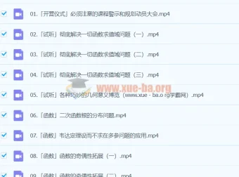 2024高三高考数学树成林全程班