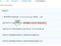 2024高三高考：纵横高中语文·十一集训