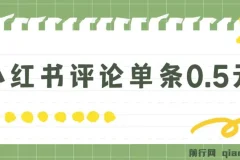 小红书评论留言赚钱副业：单条0.5元，日入300+无上限