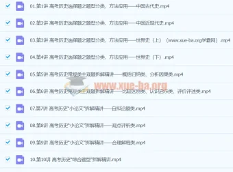 2024高三高考历史褚润寒假班课程