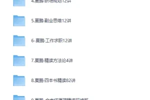 夏鹏职场与人生管理规划及精读课程52套全集