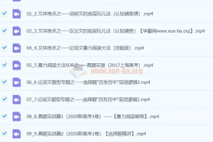 小恒学长Ernesto《绝杀现代文》课程