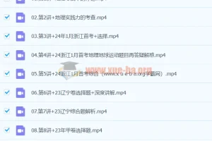 张艳平2024高三高考地理二轮精讲百日冲刺课程（下）