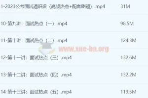 远山公考面试通识课（理论+刷题）