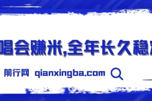 日入1000+，娱乐新风口：演唱会门票赚钱项目