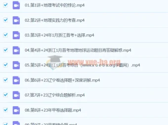 张艳平2024高三高考地理二轮精讲百日冲刺课程（下）