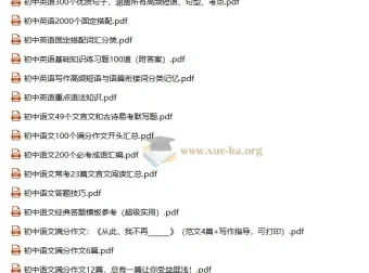 初中七八九年级复习资源汇总