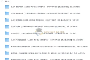 2025年中考数学【热点•重点•难点】专练