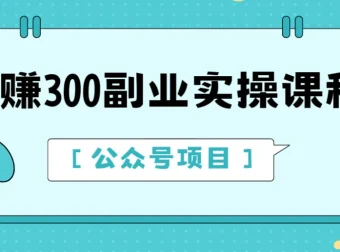日赚300公众号副业实操课程