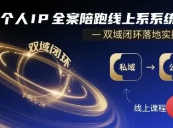 个人IP全案陪跑线上系统课：双域闭环落地实操课