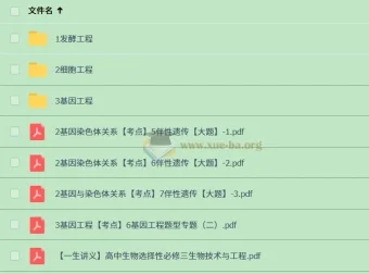 高中生物选择性必修三课程