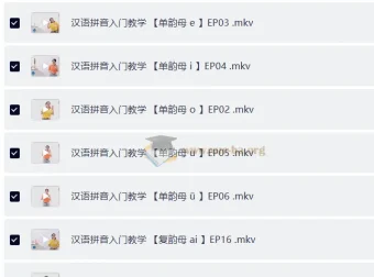 汉语拼音入门教学课程