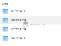 学前教育数学、拼音、识字、阅读特色20课课程