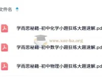 学而思秘籍：初中数理化小题狂练大题速解