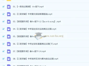 初三中考语文刘璐2024 – 2025 A+班全季课程