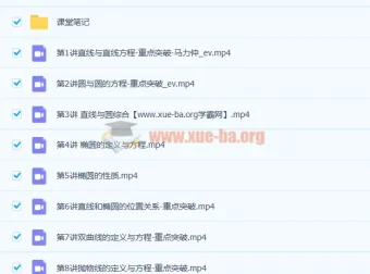 马力仲高二数学暑假班课程（含9讲及讲义）