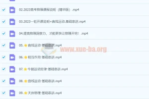 2023高考物理一轮基础+拔高系统班直播课（王羽）