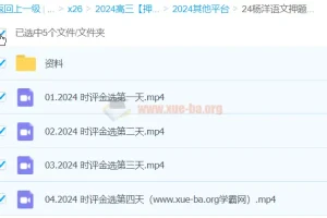 杨洋语文2024高三高考语文押题课